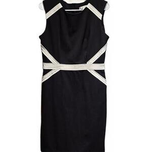 AA Studio AA black dress with contrast white detail size 8